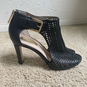 Louise Et Cie Lo Olivia 2 Cut Out Sandal Cage Ankle Bootie Peep Toe Heels